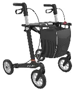 Leichtgewicht Rollator Athlon Carbon Black mit Komfort Softrad Zusätzliches Produktbild für Carbon Rollator Athlon SL