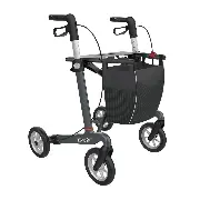 Leichtgewicht Rollator Athlon Carbon grey matt mit Komfort Softrad Zusätzliches Produktbild für Carbon Rollator Athlon SL