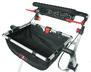 Indoor-Rollator Pixel schwarz-weiß mit Korb-Tablett  Zusätzliches Produktbild für Indoor Rollator Pixel
