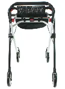 Indoor-Rollator Pixel schwarz-weiß mit Korb-Tablett  Zusätzliches Produktbild für Indoor Rollator Pixel