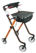 Indoor-Rollator Pixel schwarz-weiß mit Korb-Tablett  Zusätzliches Produktbild für Indoor Rollator Pixel