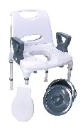 Duschstuhl-Toilettenstuhl AQ-Tica Zusätzliches Produktbild für Duschstuhl-Toilettenstuhl AQ-Tica Komfort grau
