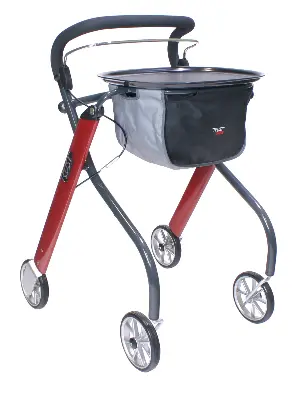 Produktdetails: Indoor-Rollator Lets Go, Rot / Grau Produktbild Indoor-Rollator Lets Go, Rot / Grau