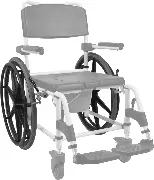 Optional Dusch-u.Toilettenrollstuhl Kakadu mit 24 Zoll Antriebsrad Zusätzliches Produktbild für Mobilex Dusch-u.Toilettenrollstuhl Kakadu in 4 Sitzbreiten