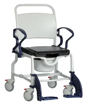Produktdetails: Rebotec Dusch-Toilettenrollstuhl New York bis 150 kg Produktbild Rebotec Dusch-Toilettenrollstuhl New York bis 150 kg