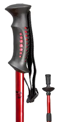 Produktdetails: 3-teiliger Wander- und Trekking- Gehstock mit Stabgriff, rot Produktbild 3-teiliger Wander- und Trekking- Gehstock mit Stabgriff, rot