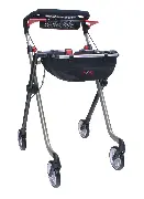 Indoor-Rollator Pixel schwarz-weiß mit Korb-Tablett  Zusätzliches Produktbild für Indoor Rollator Pixel