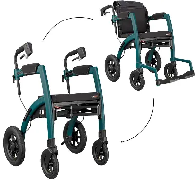 Produktdetails: Rollz Motion Performance Rollator-Rollstuhl in einem Produktbild Rollz Motion Performance Rollator-Rollstuhl in einem