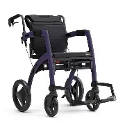 Rollz Motion 2M Dark Purple mit Rollstuhlpaket pannensicher Zusätzliches Produktbild für Rollz Motion 2 - Rollator-Rollstuhl in einem