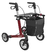 Leichtgewicht Rollator Server Komfort Softrad, weinrot Zusätzliches Produktbild für Leichtgewicht Rollator Server Komfort
