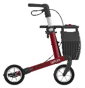 Leichtgewicht Rollator Server Komfort Softrad, weinrot Zusätzliches Produktbild für Leichtgewicht Rollator Server Komfort