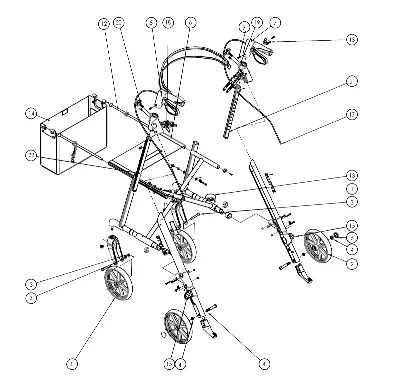 Produktdetails: Ersatzteile Rehasense Rollator Stylus Produktbild Ersatzteile Rehasense Rollator Stylus
