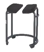 Saljol Duschhocker DHK59 Velvet Grey schräge Sitzfläche Zusätzliches Produktbild für Saljol Duschhocker mit Keilsitz DHK59 Velvet Grey