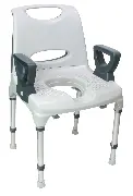 Duschstuhl-Toilettenstuhl AQ-Tica Zusätzliches Produktbild für Duschstuhl-Toilettenstuhl AQ-Tica Komfort grau