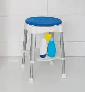 Duschhocker mit Soft-Drehsitz und Ablage Zusätzliches Produktbild für Russka Duschhocker mit Soft-Drehsitz und Ablage