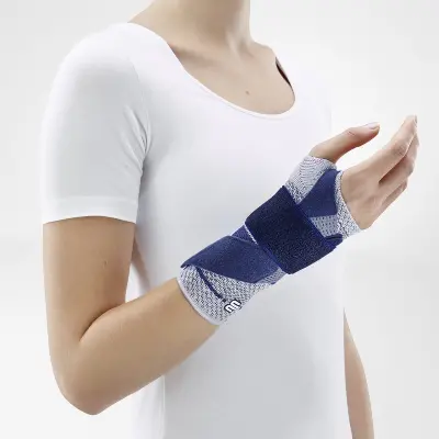 Produktdetails: Handgelenkbandage Bauerfeind ManuTrain mit Gurtsystem titan Produktbild Handgelenkbandage Bauerfeind ManuTrain mit Gurtsystem titan