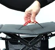 gepolsterte Sitzfläche mit Zugband zum Falten Rollator Spring XL Zusätzliches Produktbild für Leichtgewicht Rollator Spring XL