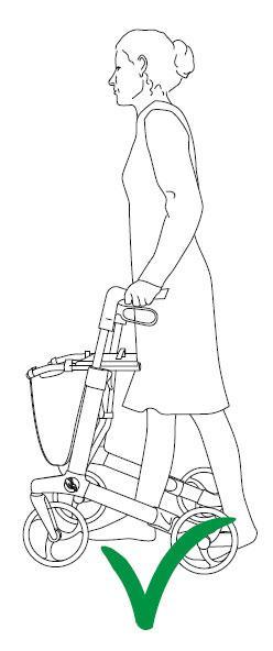 richtige Griffhöhe beim Rollator richtige Haltung im Rollator