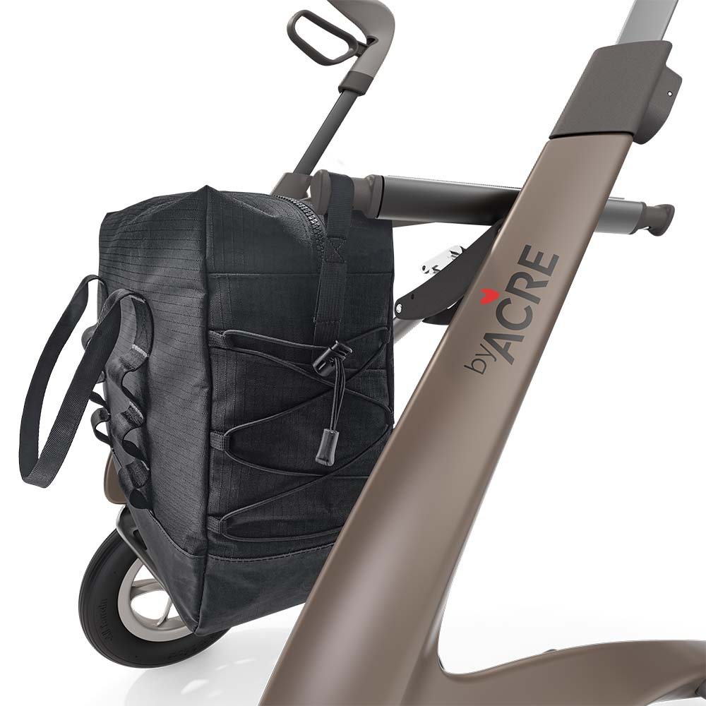 carbonoverlandrollator brown accessory daypack closeup05 byacre